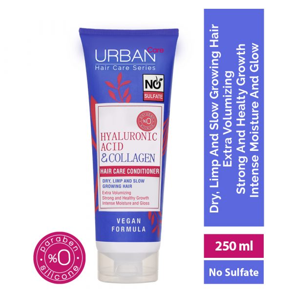 URBAN CARE | APRÈS-SHAMPOOING EXTRA VOLUME ACIDE HYALURONIQUE & COLLAGÈNE SANS SULFATE
